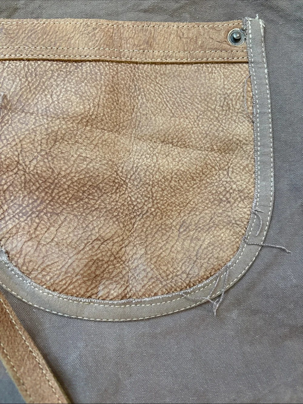 Men's Brown Patchwork Canvas & Leather Travel Bag